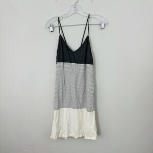 RVCA black And White Striped Tank Dress Women’s Size M